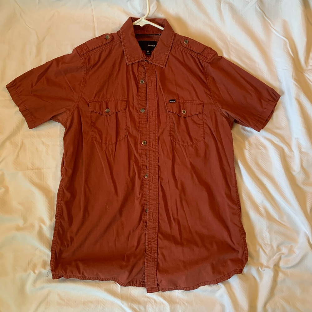 Hurley Burnt Orange button down